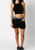 Contrast Waistband Denim Shorts In Black