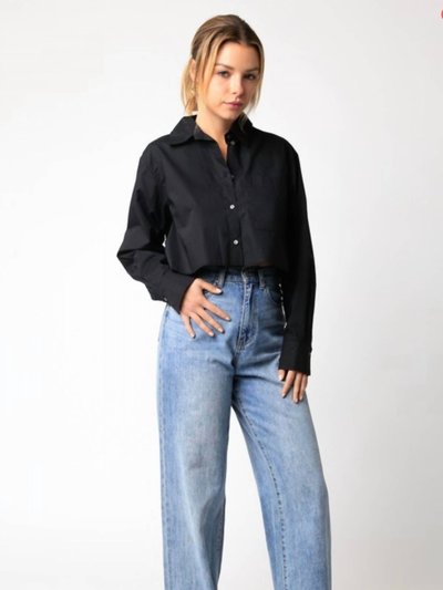 OLIVACEOUS Cropped Button Down Shirt product