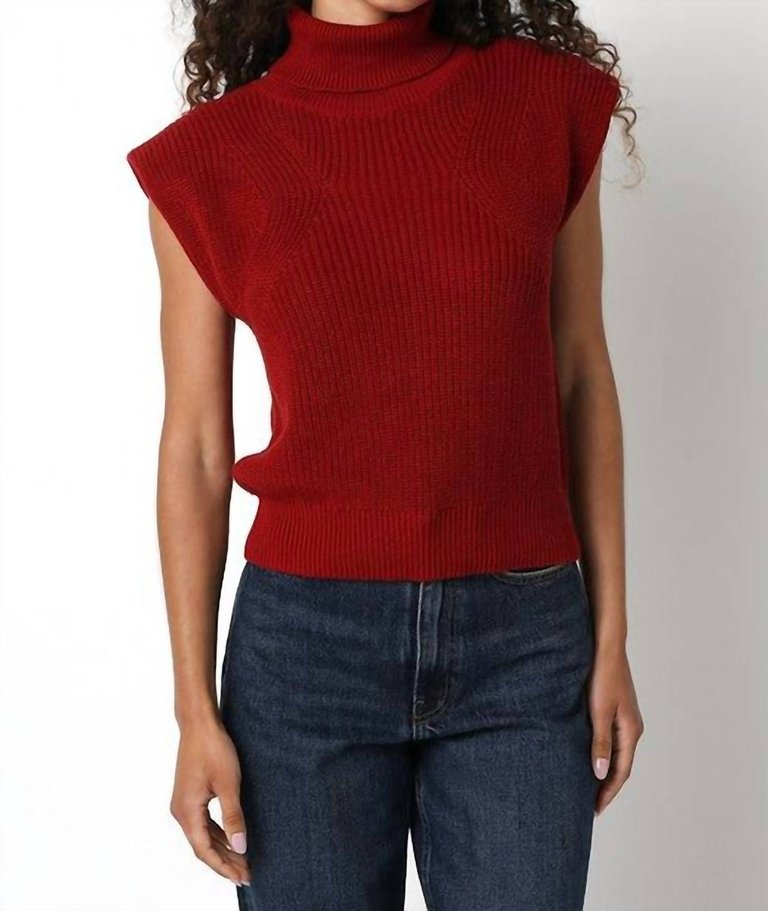 Danika Sweater In Scarlet - Scarlet