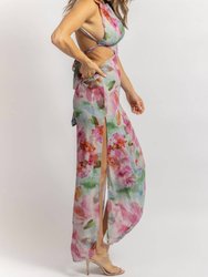 Floral Open Back Maxi Dress