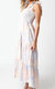Floral Smocked Midi Dress - Multi Color Pastel