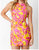 Halter Floral Dress In Pink/Yellow - Pink/Yellow