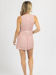 Linen Striped Tank Dress