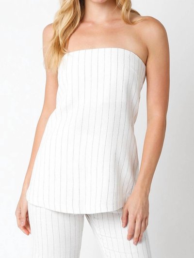 OLIVACEOUS Longline Pinstripe Tube Top product
