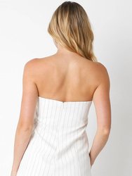 Longline Pinstripe Tube Top