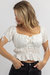 Meadow Eyelet Off-Shoulder Blouse - White