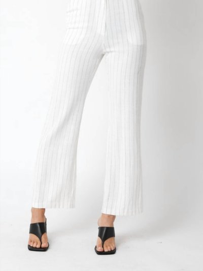 OLIVACEOUS Pinstripe Pants In Ivory/black product