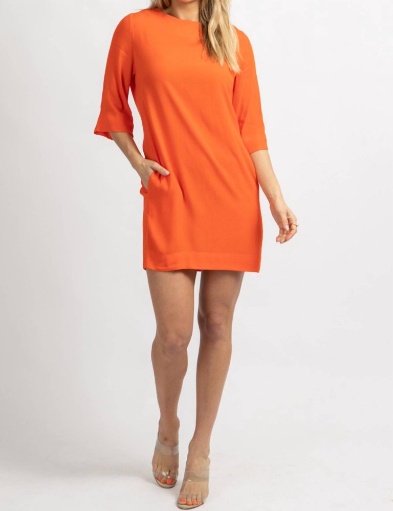 Pocket Tunic Dress - Orange