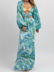 Positano Print Cutout Coverup