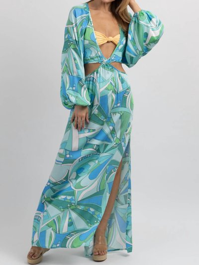 OLIVACEOUS Positano Print Cutout Coverup product