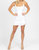 Ruffle Linen Mini Dress - White