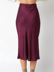 Satin Midi Skirt