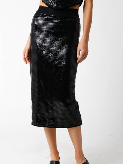 OLIVACEOUS Sequin Midi Skirt product