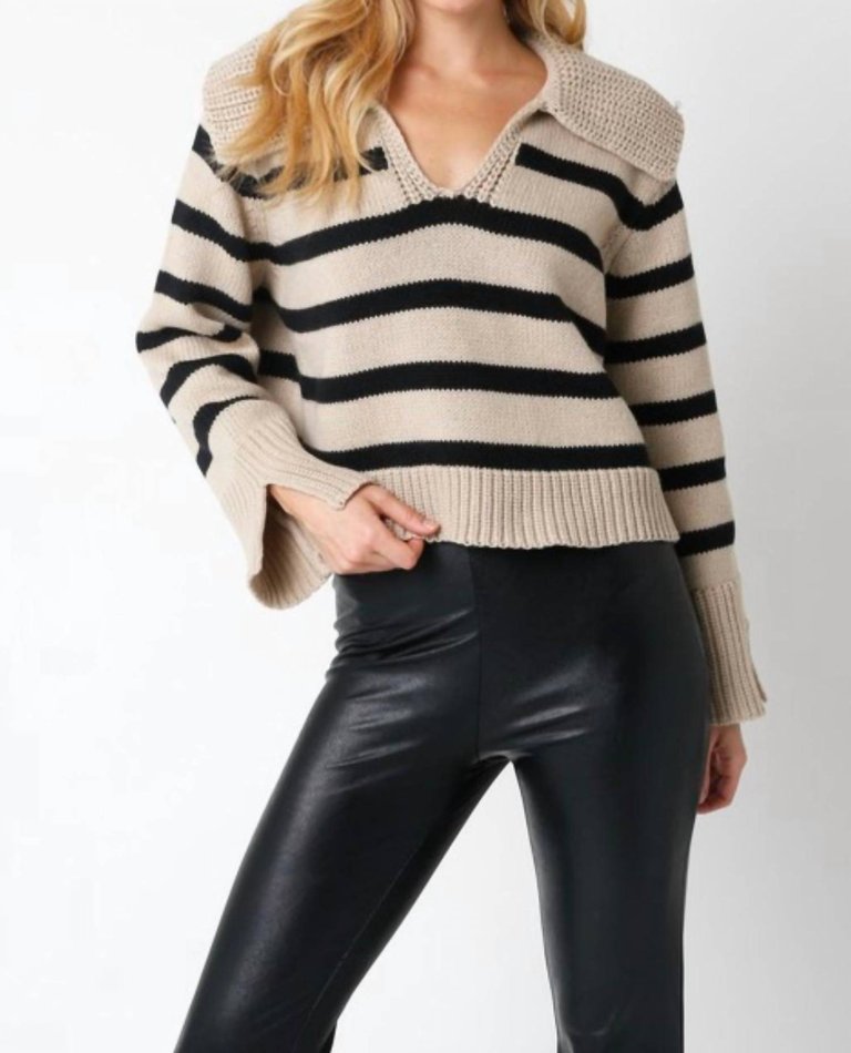 Striped Sweater - Khaki
