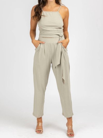 OLIVACEOUS Wrap Top + Pleated Pant Set product