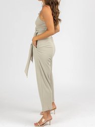 Wrap Top + Pleated Pant Set