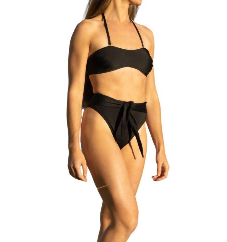 The Mel Bikini Top In Noir - Noir