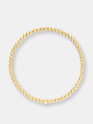 3MM Gold Bubble Bead Bracelet - Gold