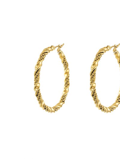Olivia Le Alene Textured Hoop Earrings product
