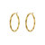 Alene Textured Hoop Earrings - Gold