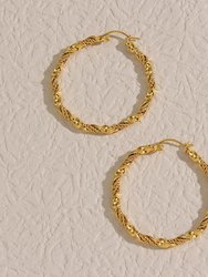 Alene Textured Hoop Earrings