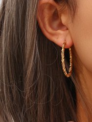 Alene Textured Hoop Earrings