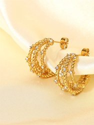 Ava Braided Dome Earrings