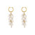 Azalea Freshwater Pearl Chandelier Hoop Earrings - Gold