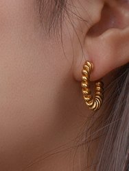 Belle Textured Hoop Earrings