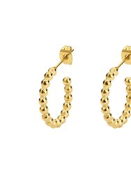 Billie Beaded Hoop Earrings - Gold