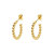 Billie Beaded Hoop Earrings - Gold