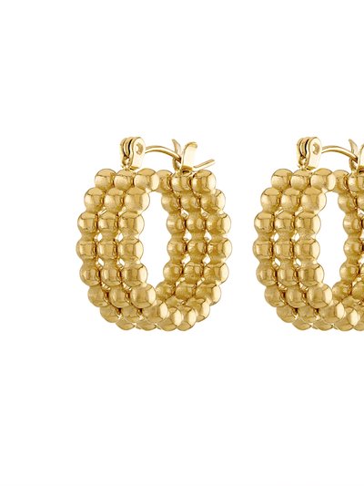 Olivia Le Billie Jean Bold Beaded Hoop Earrings product