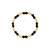 Black Matte Onyx Power Gem Gold Bubble Bracelet - Multi