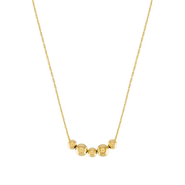 Brea Bead Necklace - Gold