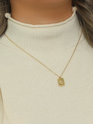 Brianna Pave Moon Pendant Necklace