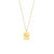 Brianna Pave Moon Pendant Necklace - Gold