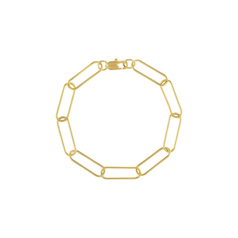 Cara Paper Clip Bracelet - Gold