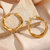 Celina Hammered Gold Hoop Earrings