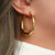 Celina Hammered Gold Hoop Earrings