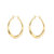 Celina Hammered Gold Hoop Earrings - Gold