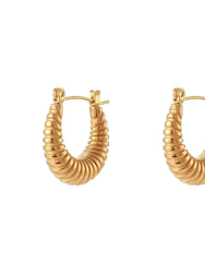 Croissant Hoop Earrings - Gold