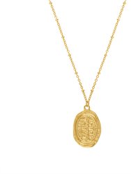 Demetria Oval Coin Necklace - Gold