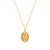 Demetria Oval Coin Necklace - Gold