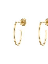 Diana Gold Minimalist Hoop Earrings - 18K Gold