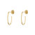 Diana Gold Minimalist Hoop Earrings - 18K Gold