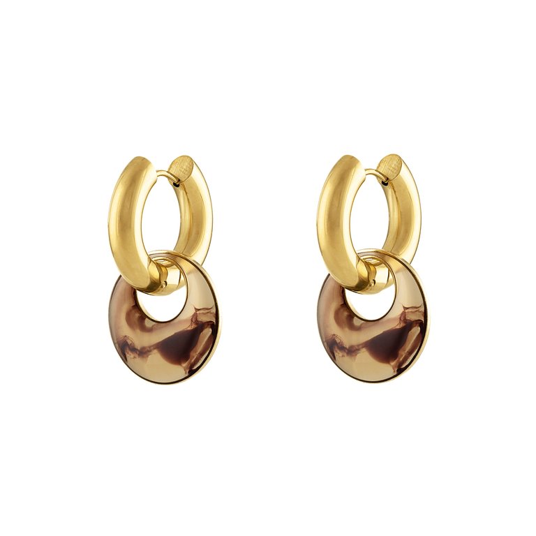 Eloise Convertible Gold Hoop Earrings - Gold