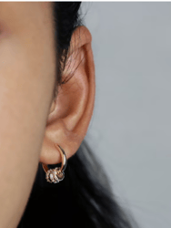 Emma Convertible Pave Hoop Earrings - GOLD