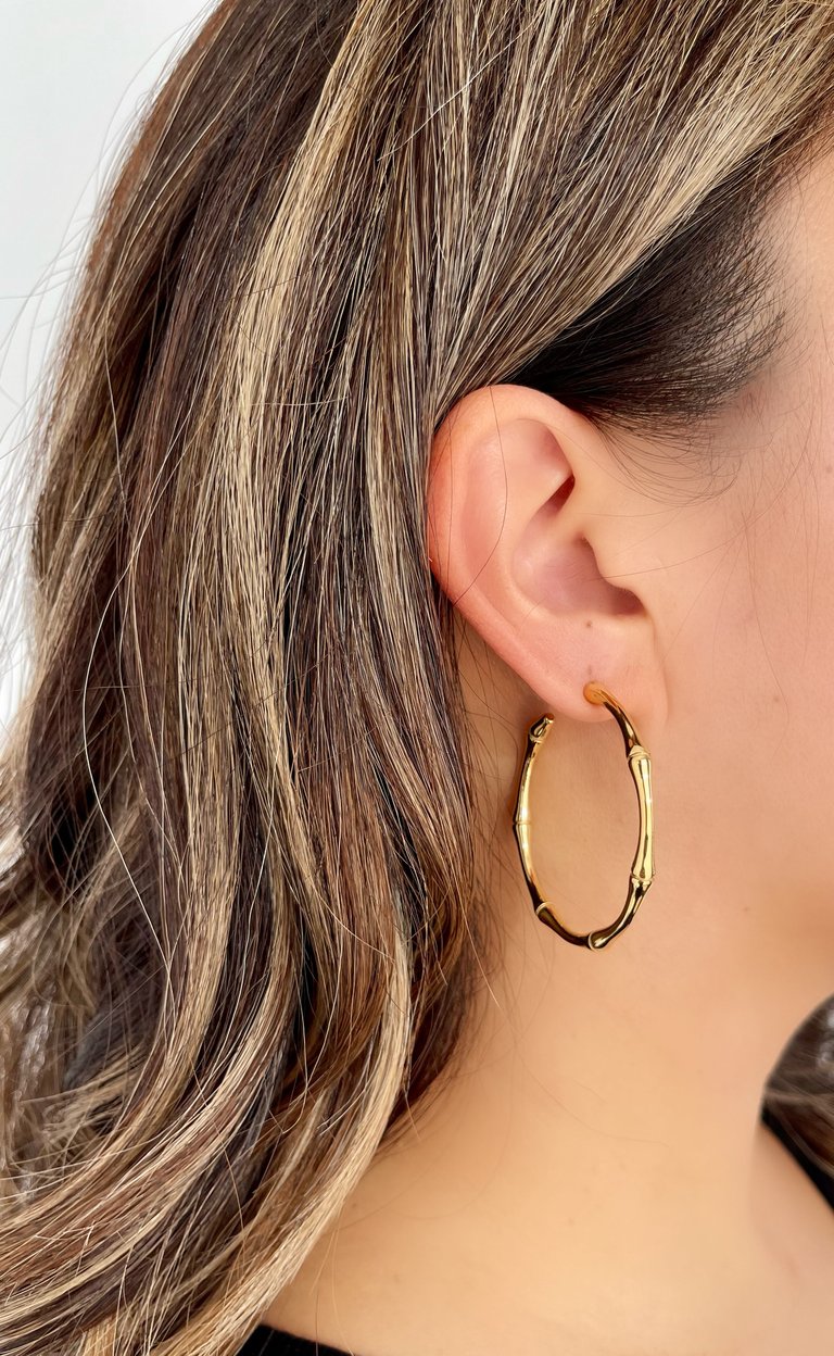 Gianna Bamboo Hoop Earrings