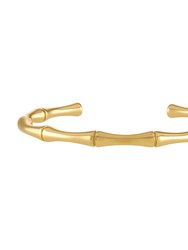 Gianna Gold Bamboo Cuff Bracelet - Gold