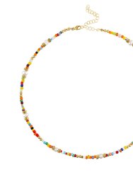 Jetsetter Beaded Necklace - Gold